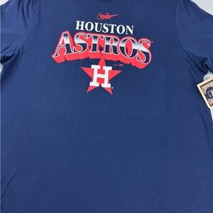 Men’s Nike Houston Astros Blue and Red T-Shirt XXL